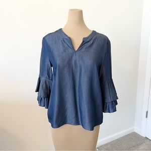 {Ann Taylor Factory} Chambray Top